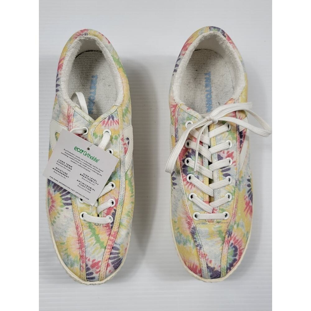 NWT Tretorn Eco Ortholite Orthopedic Tie‎ Dye Hippie Low Top Sneakers Womens 9.5
